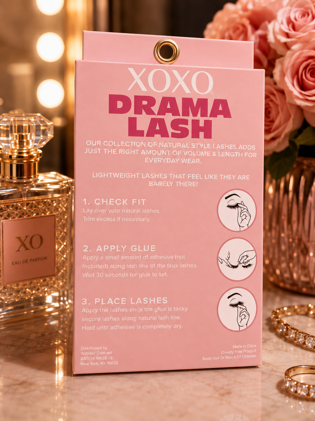 XOXO 5D Drama False Eyelashes 5 Pairs Reusable Lightweight Long Lashes
