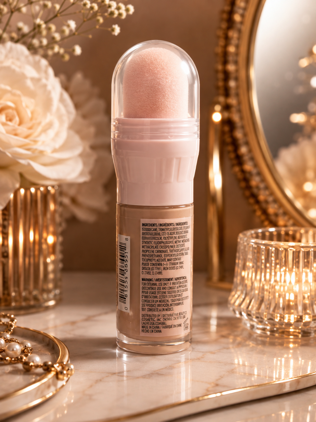 Maybelline Instant Age Rewind Perfector 4-in-1 Glow Makeup 00 Fair-Light 0.68 oz