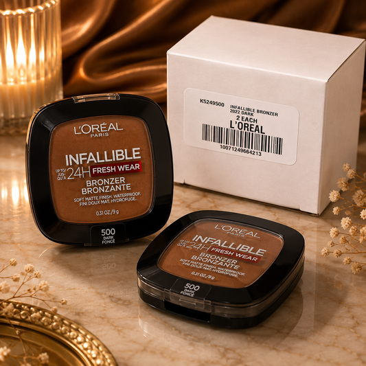 L’Oréal Paris Infallible 24H Fresh Wear Bronzer 500 Dark Matte 0.31 oz New