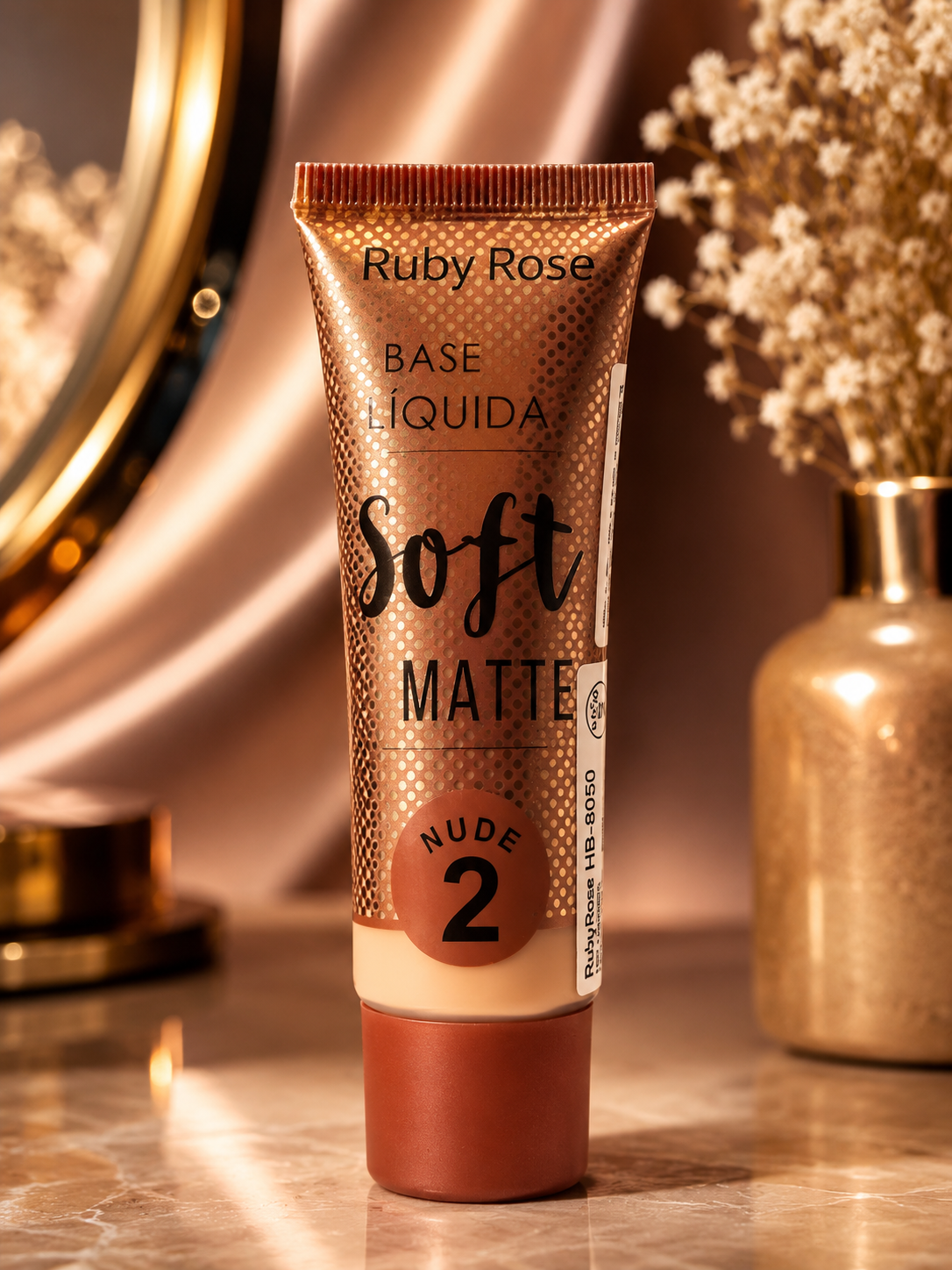 Ruby Rose Soft Matte Liquid Foundation Nude 2 29ml Medium Coverage Long Lasting
