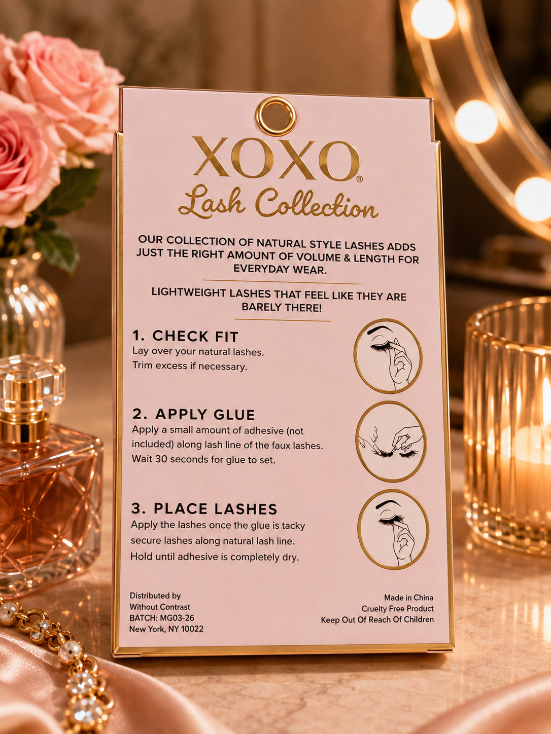 XOXO Lash Collection 5 Pairs False Eyelashes Reusable Lightweight Natural Style
