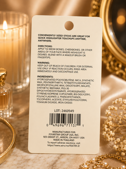 b.pure Highlighter & Bronzer Revitalizing Stick – Vitamin E – 0.4 oz / 10g
