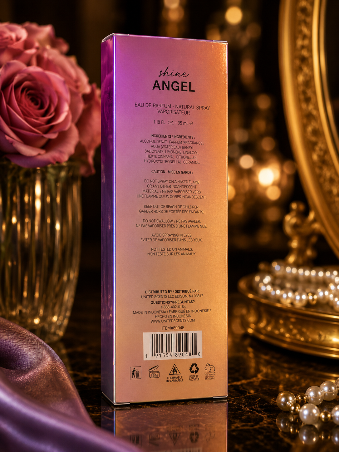 Inspiration Shine Angel Eau de Parfum Spray 35ml 1.18 fl oz Women’s Perfume EDP