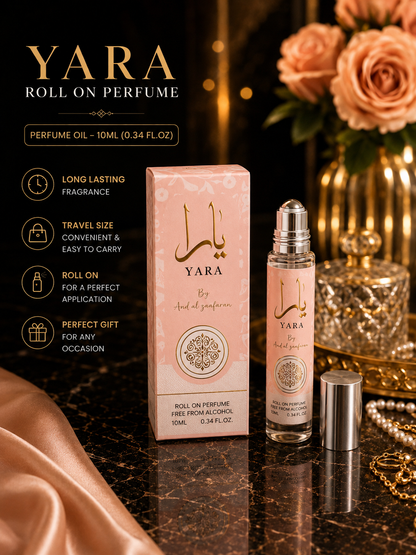 Lattafa Yara Perfume Oil Roll-On for Women 10ml Floral Sweet Long Lasting New