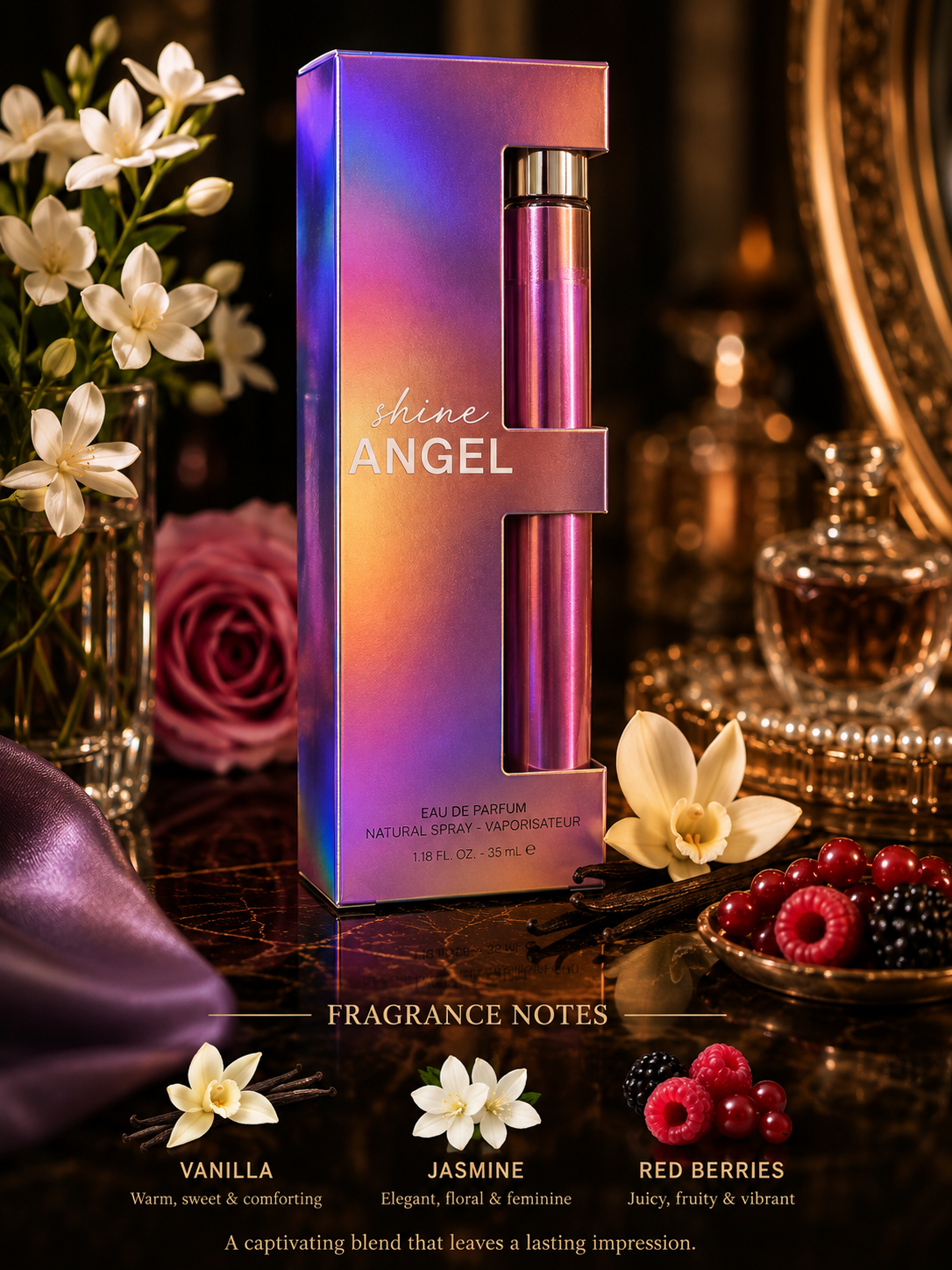 Inspiration Shine Angel Eau de Parfum Spray 35ml 1.18 fl oz Women’s Perfume EDP