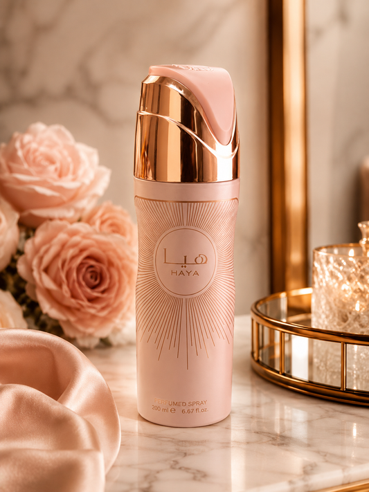 Lattafa Haya Body Spray Women 200ml 6.67 fl oz Long Lasting Floral Scent