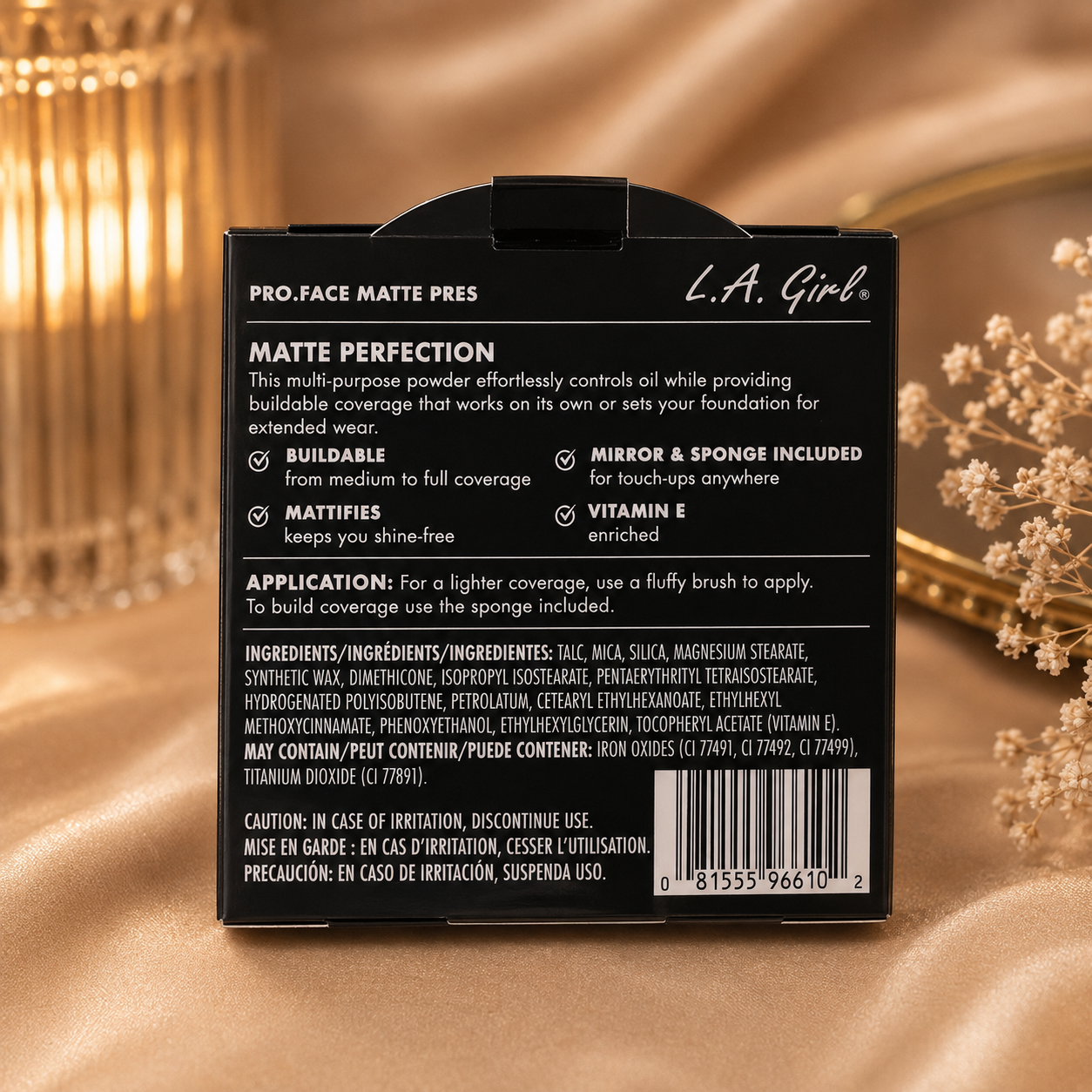 L.A. Girl PRO.face HD Matte Pressed Powder Classic Tan GPP610 0.25 oz New